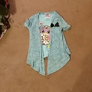 Girls tank and cardigan set